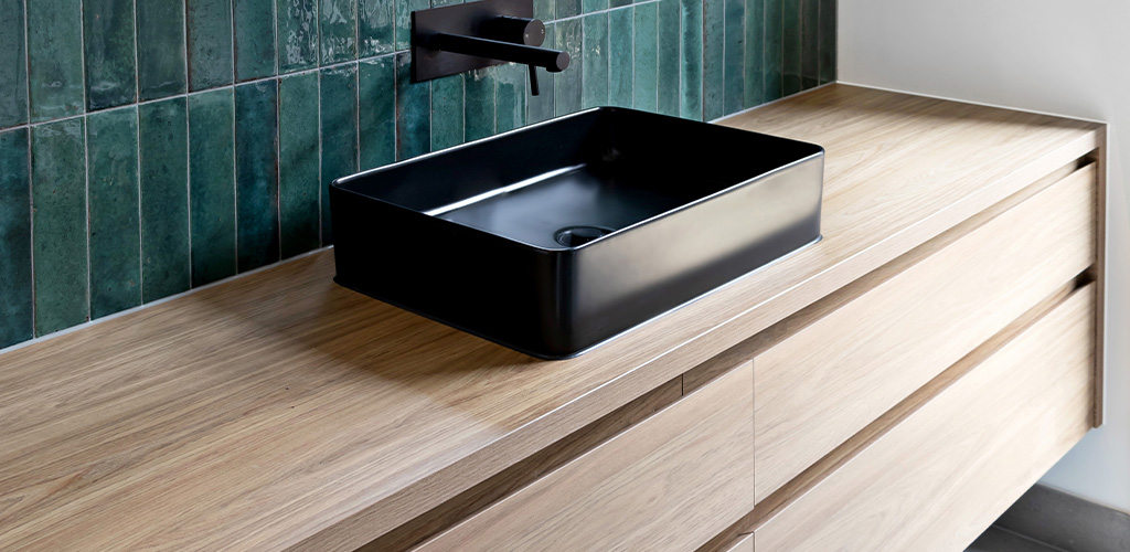 Marc Richards Custom Bathroom Vanity Feature